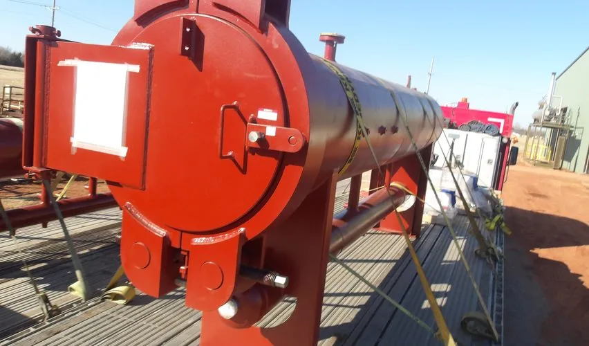 QB Johnson filter separator with quick-opening closure loaded for shipment